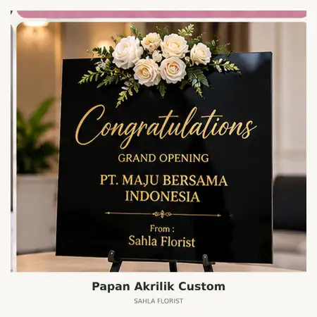 Papan Bunga Akrilik Gedebage